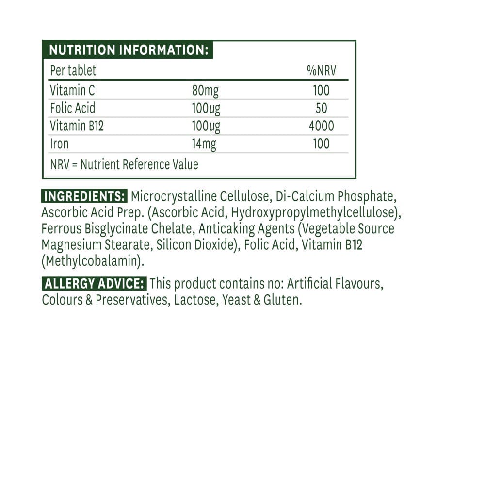 Nature's Aid - Iron Bisglycinate - 90 Tabs