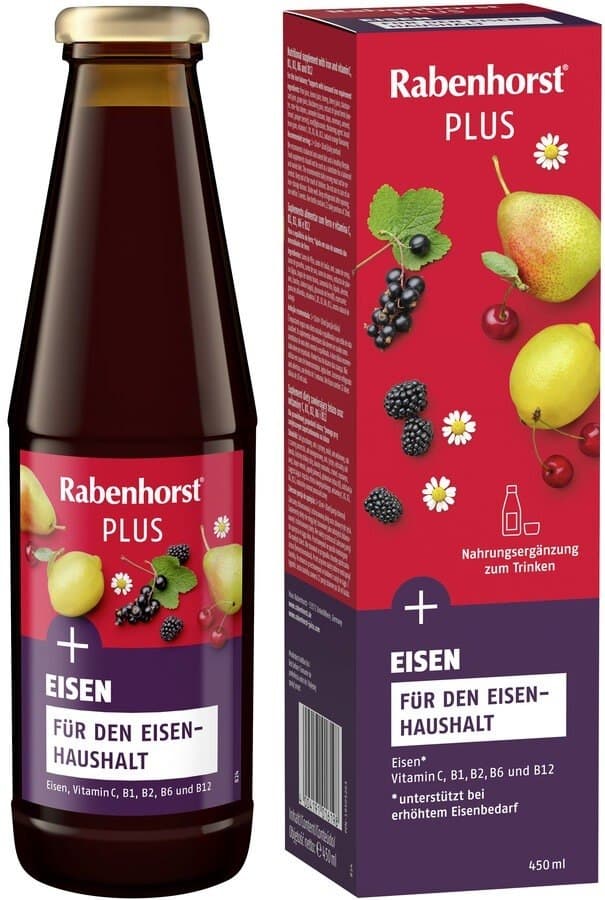 Rabenhorst - Plus Iron - 450ml – Rabenhorst förpackning