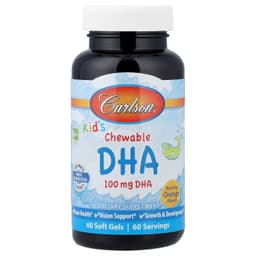 Carlson Labs - Kids Gummies DHA, 100mg Orange - 60 Sgels