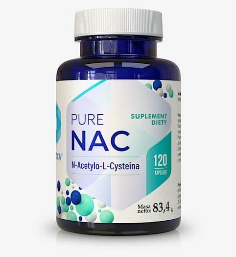 Hepatica - Pure NAC – N-Acetylo-L-Cysteina - 120 caps – Hepatica förpackning