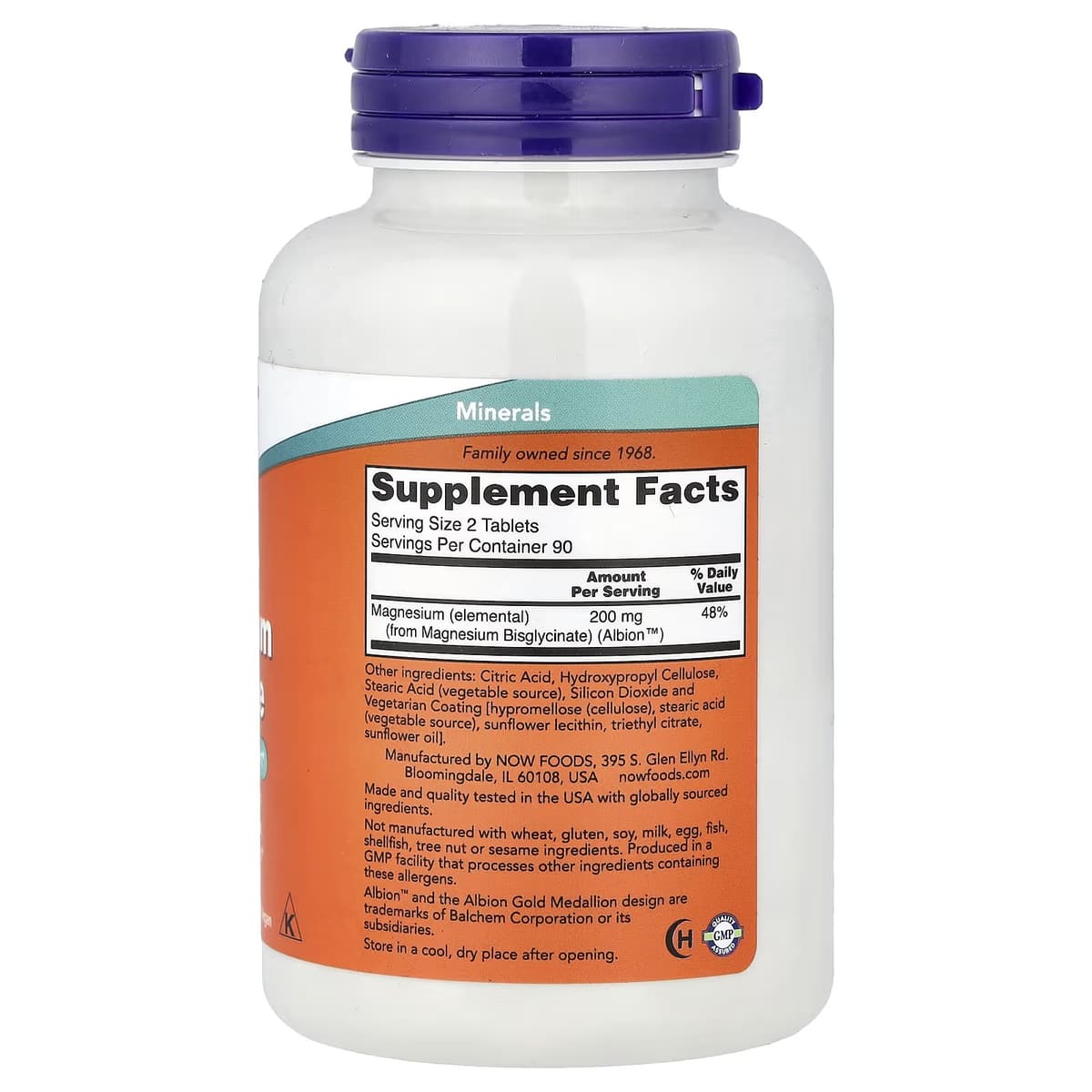 Now Foods - Magnesium Glycinate - 180 Tabs