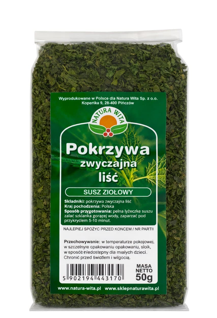 NATURA-WITA - Nettle Leaf - 50g – Natura-Wita förpackning