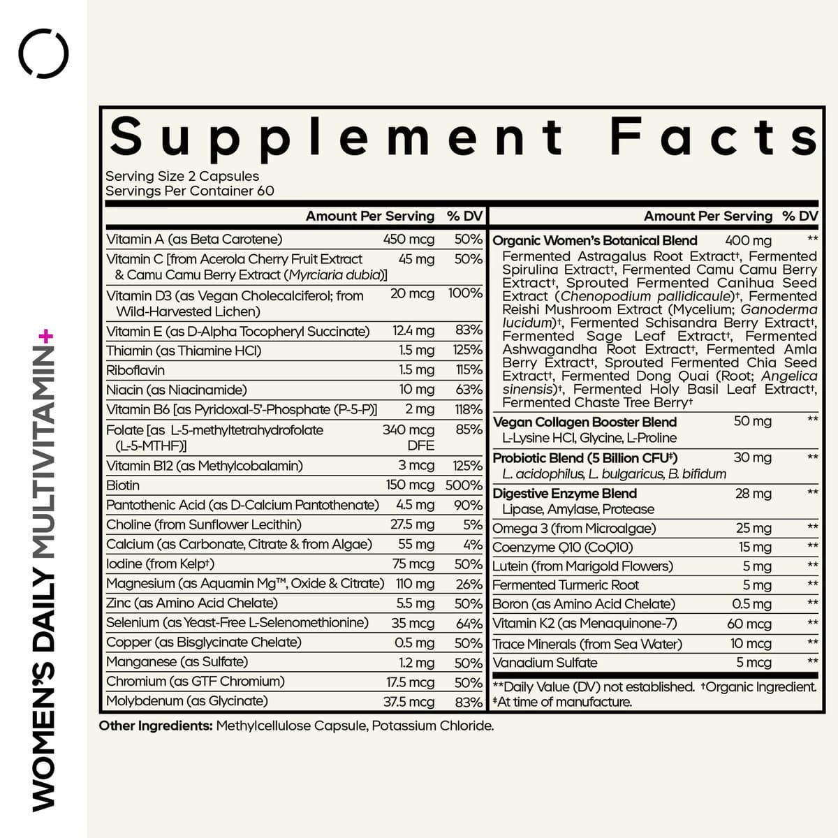 Codeage Kvinders Fermenterede Multivitamin+ - 120 Vcaps - 120 Vegetabilske Kapsler