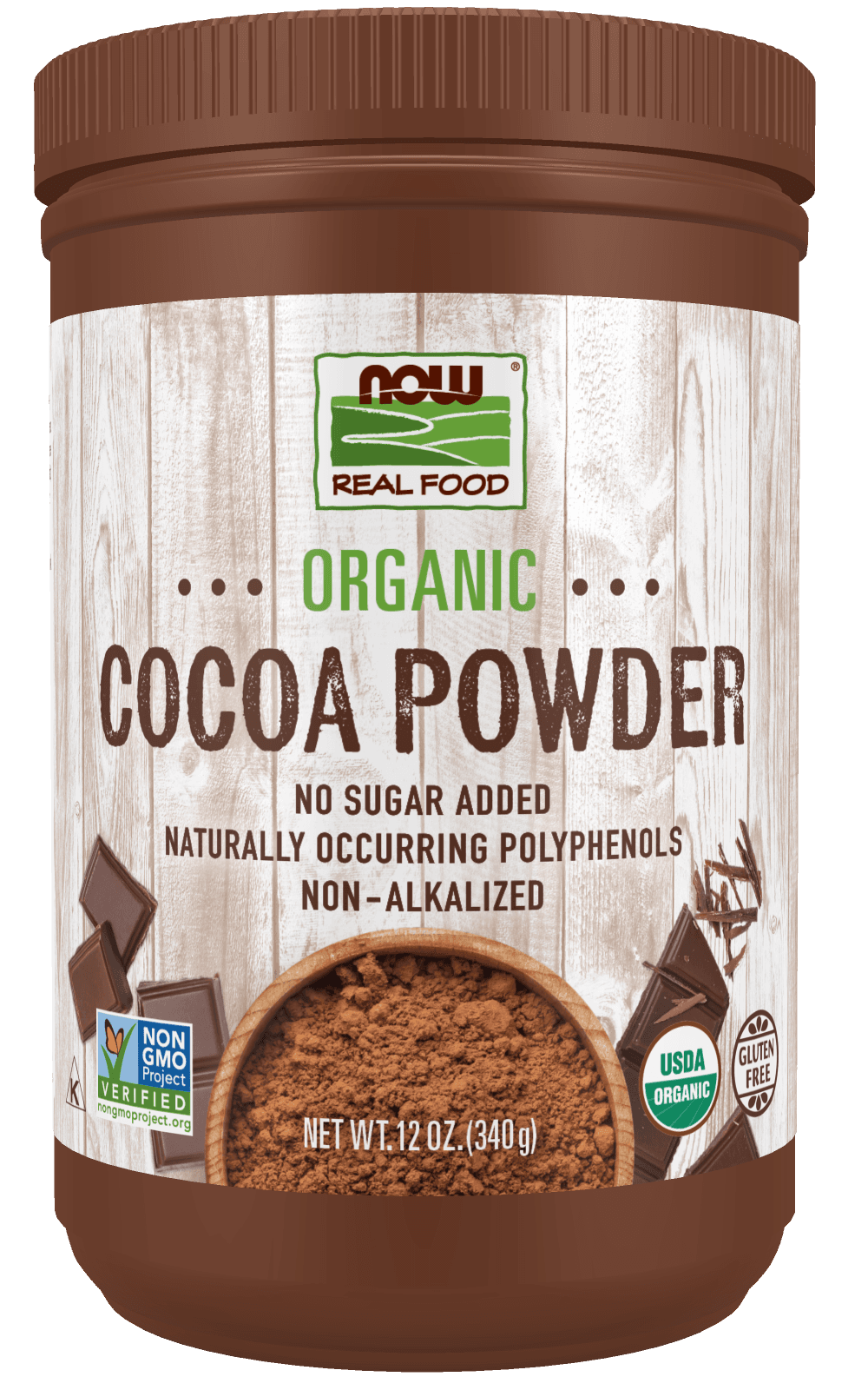 NOW Foods - Organic Cocoa Powder - 340g