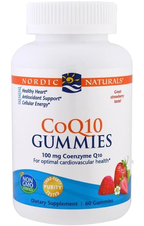 Nordic Naturals - CoQ10 Gummies, 100mg Strawberry - 60 Gummies – Nordic Naturals förpackning