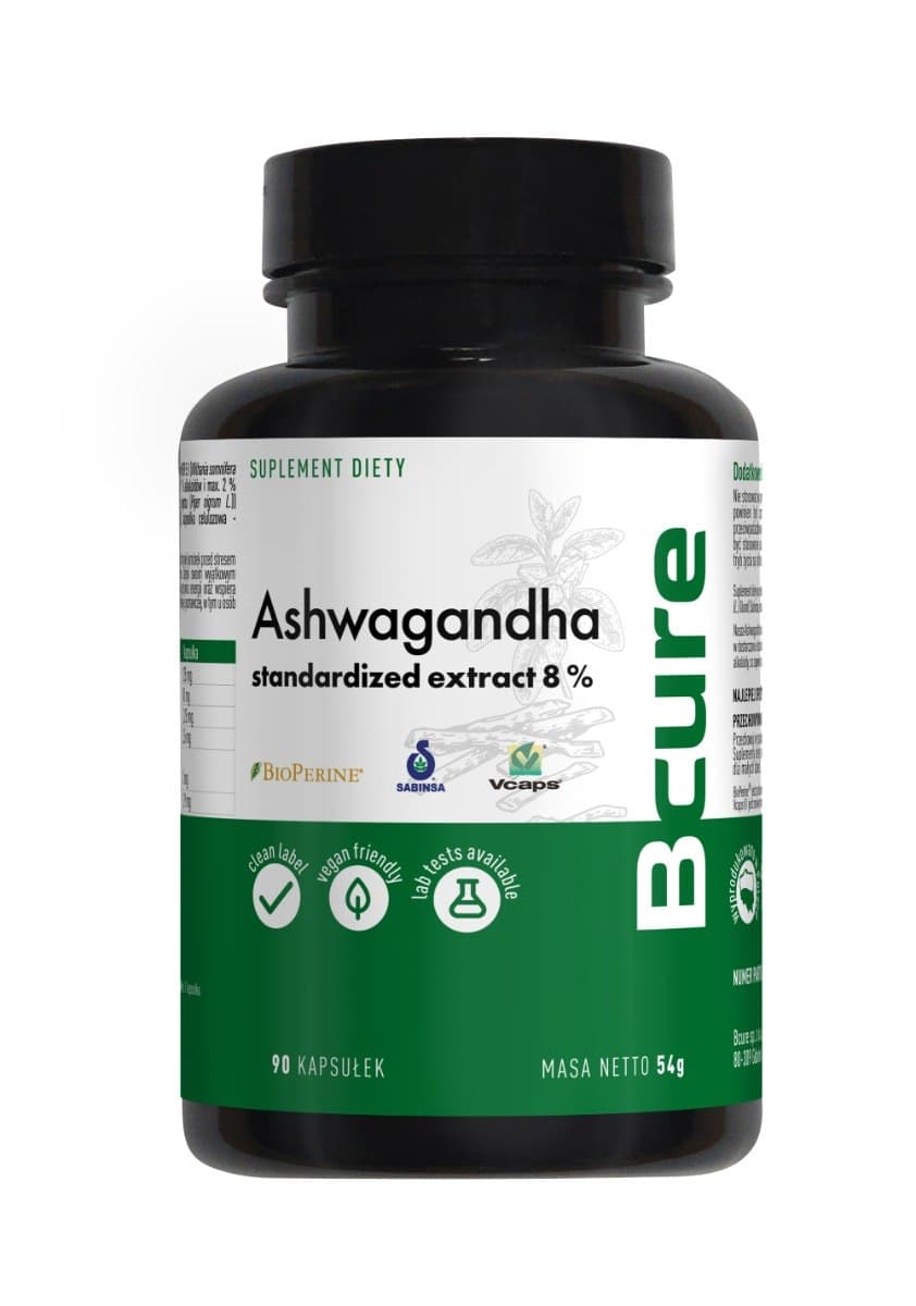 BCure - Ashwagandha Standardized Extract 8% - 90 Caps