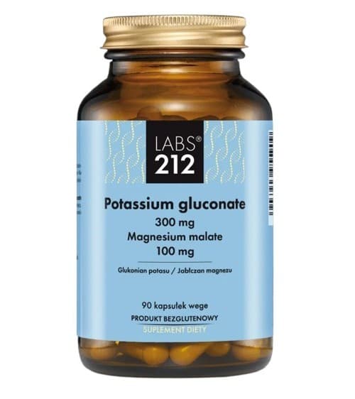 Labs 212 - Potassium Gluconate/Magnesium Malate - 90 Caps – LABS 212 förpackning
