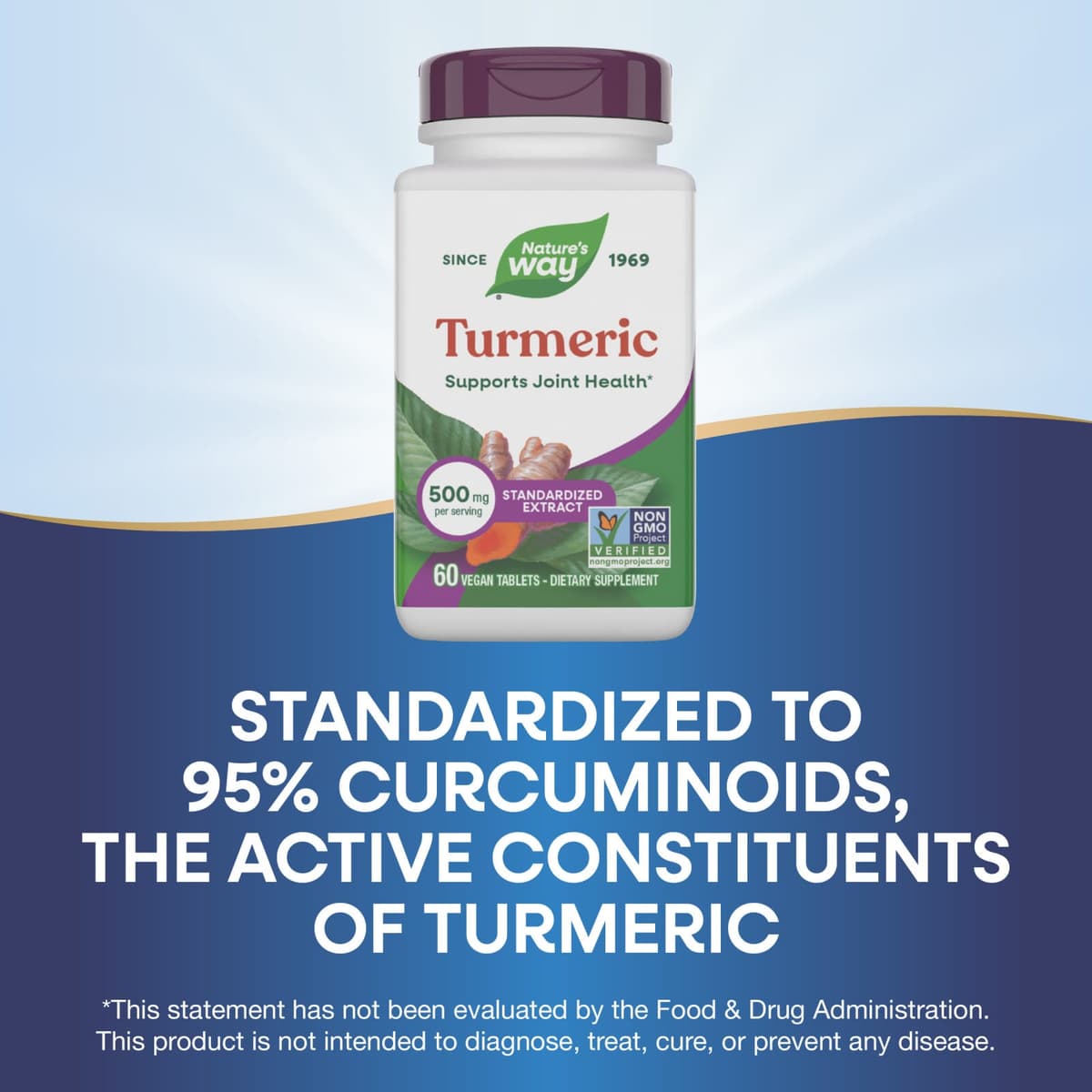 Nature'S Way - Gurkemeja Premium Ekstrakt - 60 Veganske Tabletter