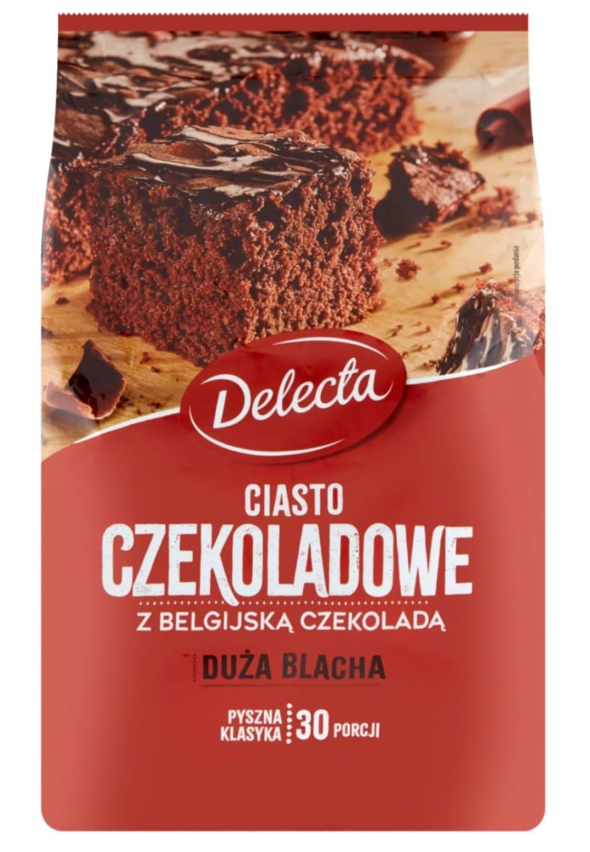 Delecta - Chocolate Cake - 670g – Delecta förpackning
