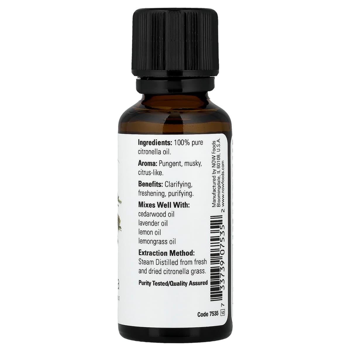 NOW Foods - Essential Oil, Citronella Oil - 30ml