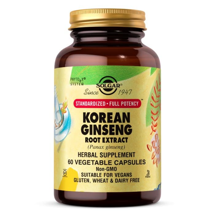 Solgar - Korean Ginseng Root Extract - 60 Caps – Solgar förpackning