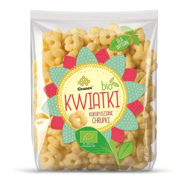 Granex - Majssnacks, blommor - Ekologiska, 80 g – Granex