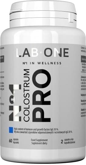 LAB ONE - Colostrum Pro - 60 Caps – LAB ONE förpackning