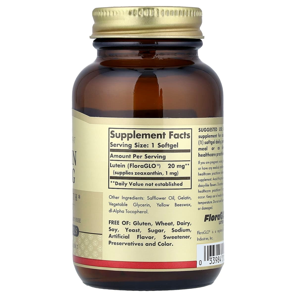 Solgar Lutein 20mg 60 Sgels