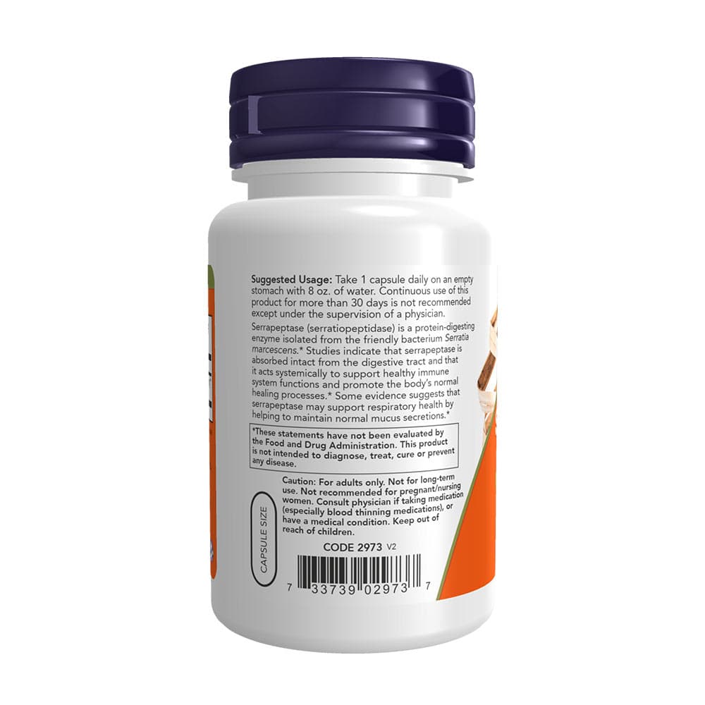 NOW Foods - Serrapeptase - 60 Vcaps