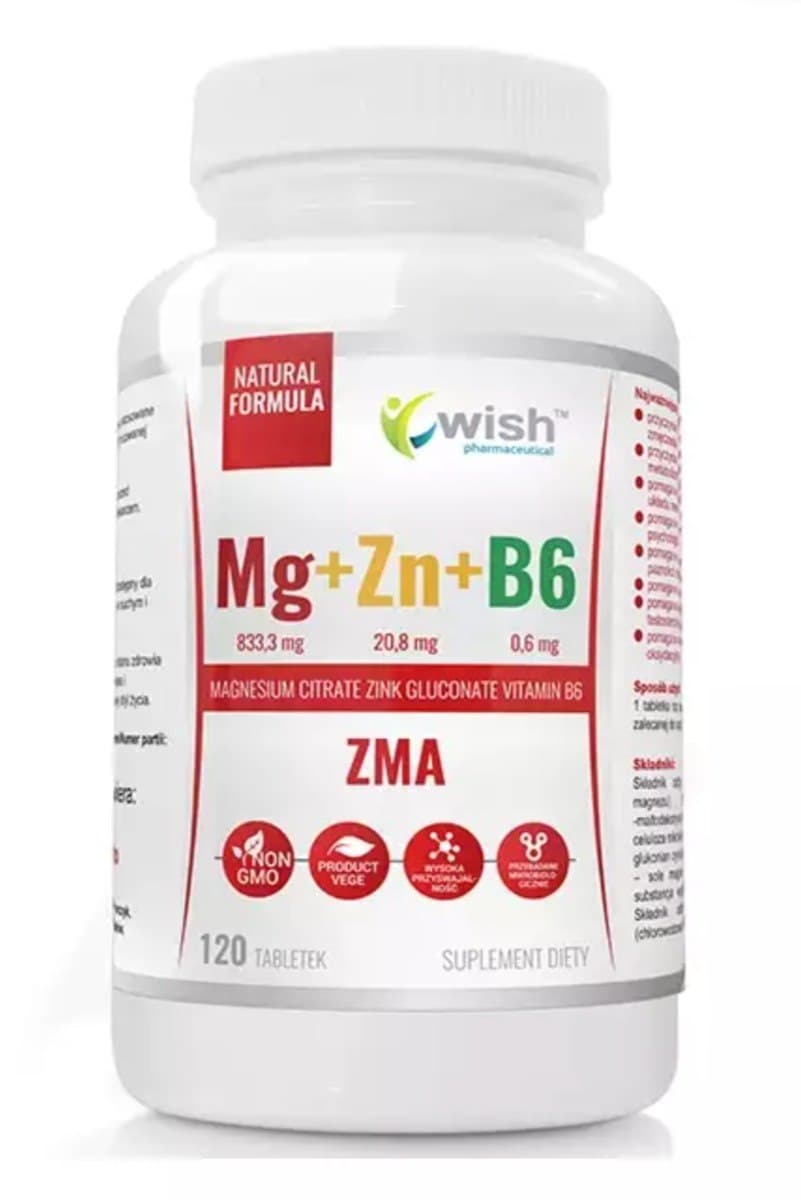 Wish - Mg+Zn+B6 - 120 Tablets – Wish förpackning