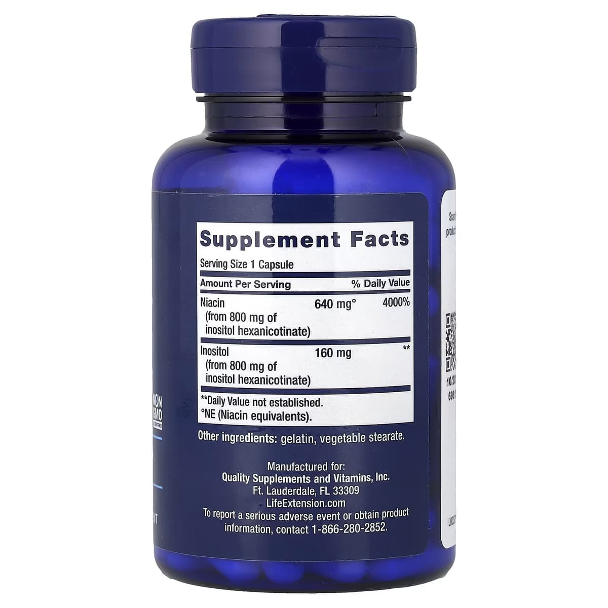 Life Extension - No Flush Niacin - 100 Capsules