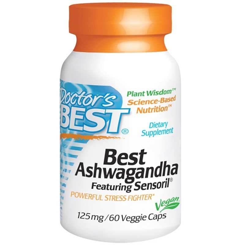 Doctor's Best - Ashwagandha - 60 Veggie Caps – Doctor's Best förpackning