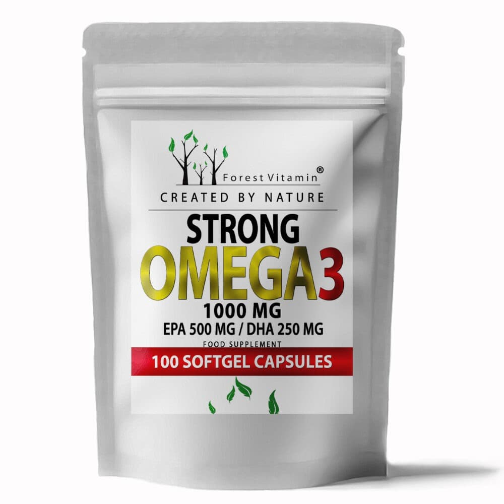 Forest Vitamin - Strong Omega 3 - 100 Softgel Capsules – Forest Vitamin förpackning
