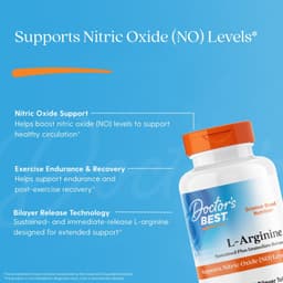 Doctor's Best - L-Arginine - Sustained + Immediate Release, 500mg - 120 Tabs
