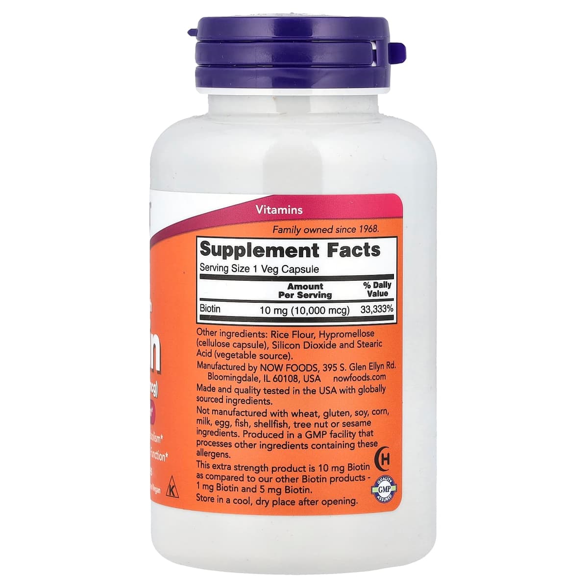 Now Foods - Biotin Extra Strength - 120 Vcaps