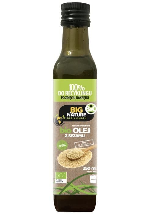 Big Nature - Organic Cold-Pressed Sesame Oil 250ml – Big Nature förpackning