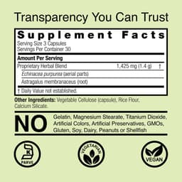 Nature's Answer - Echinacea & Astragalus - 90 Kapselia