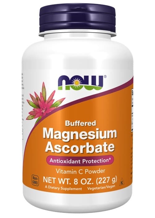 NOW Foods - Magnesium Ascorbate, Buffered Powder - 227g – NOW Foods förpackning