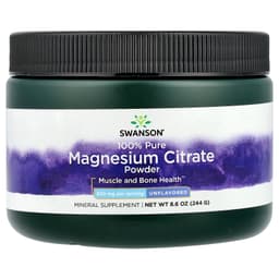 Swanson - Magnesium Citrate, Powder 630mg - 244g