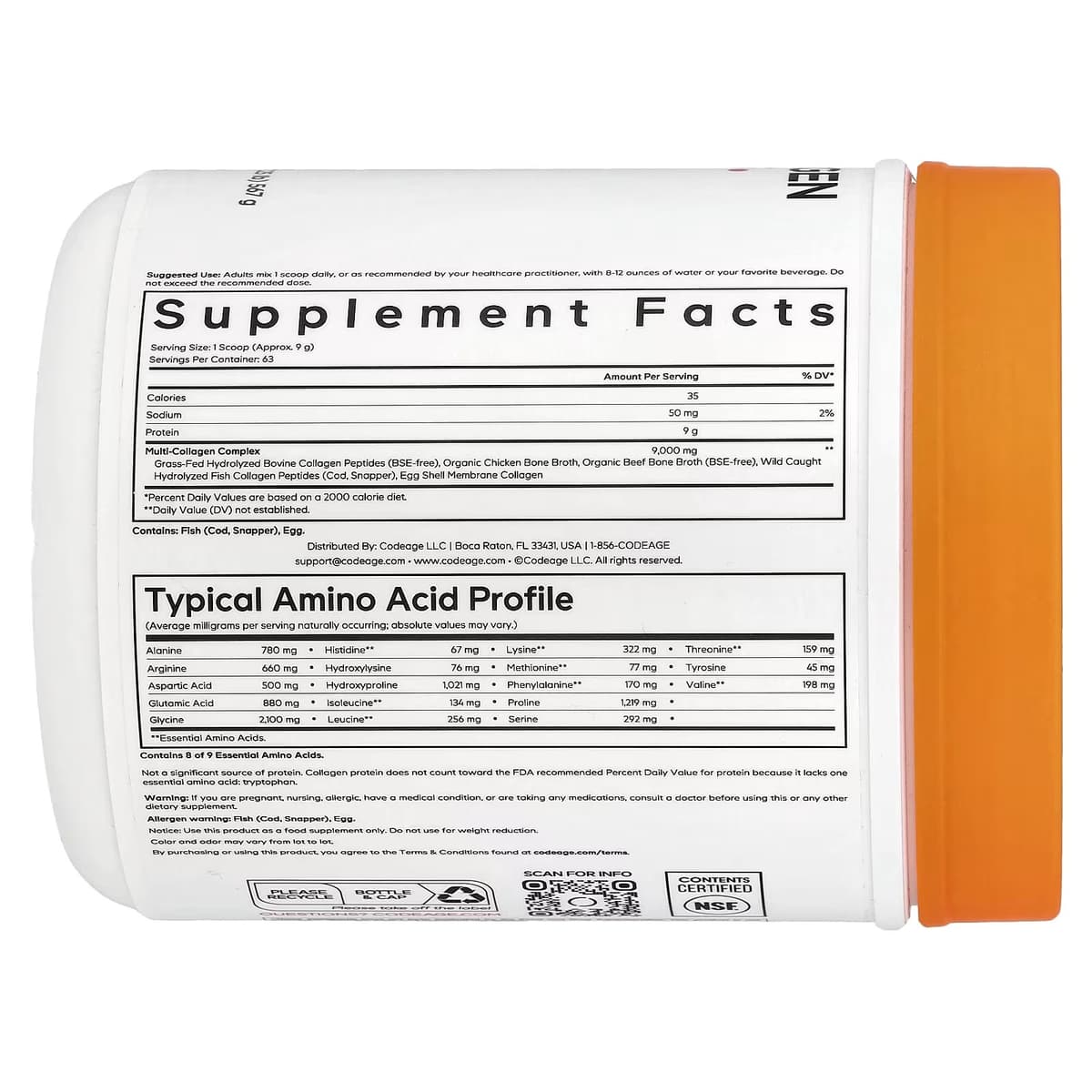 Codeage Multi Collagen Peptides - 567g