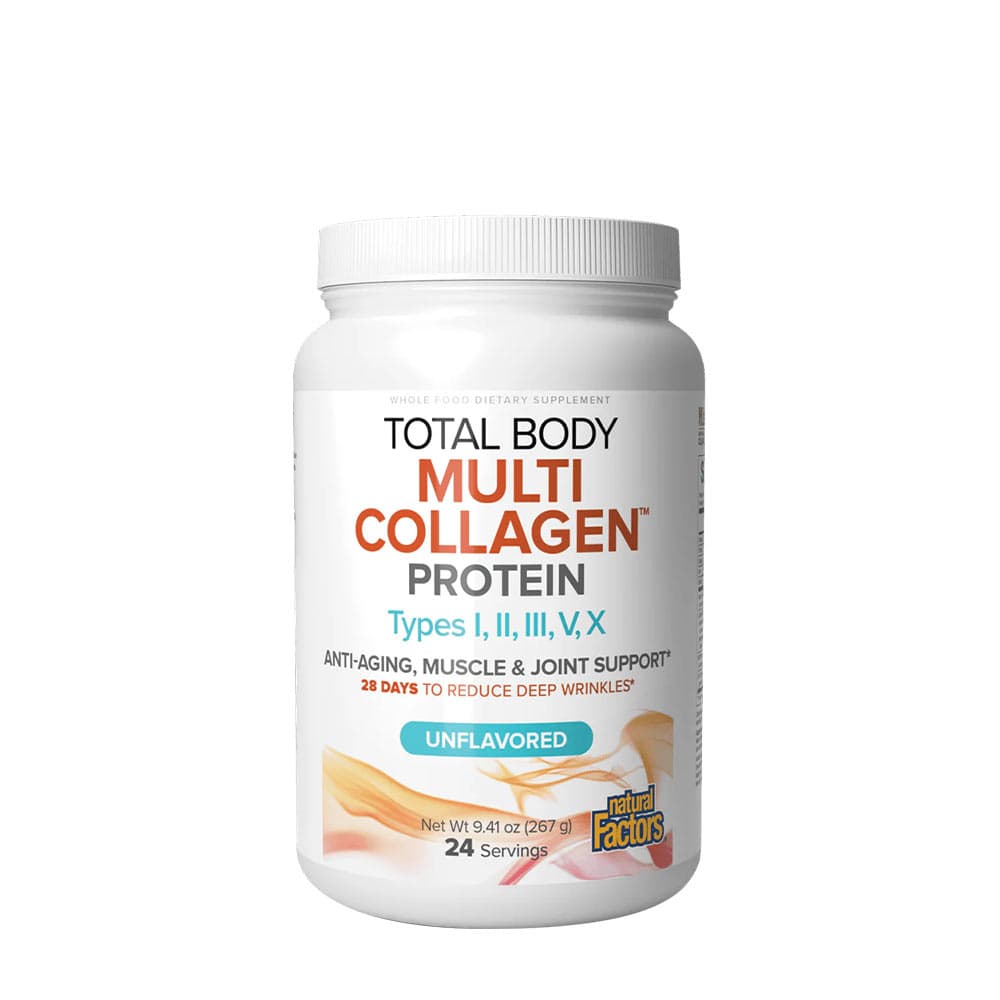 Natural Factors - Total Body Multi Collagen Protein - 267g – Natural Factors förpackning