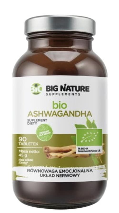Big Nature - Ashwagandha Bio - 90 Tabs – Big Nature förpackning