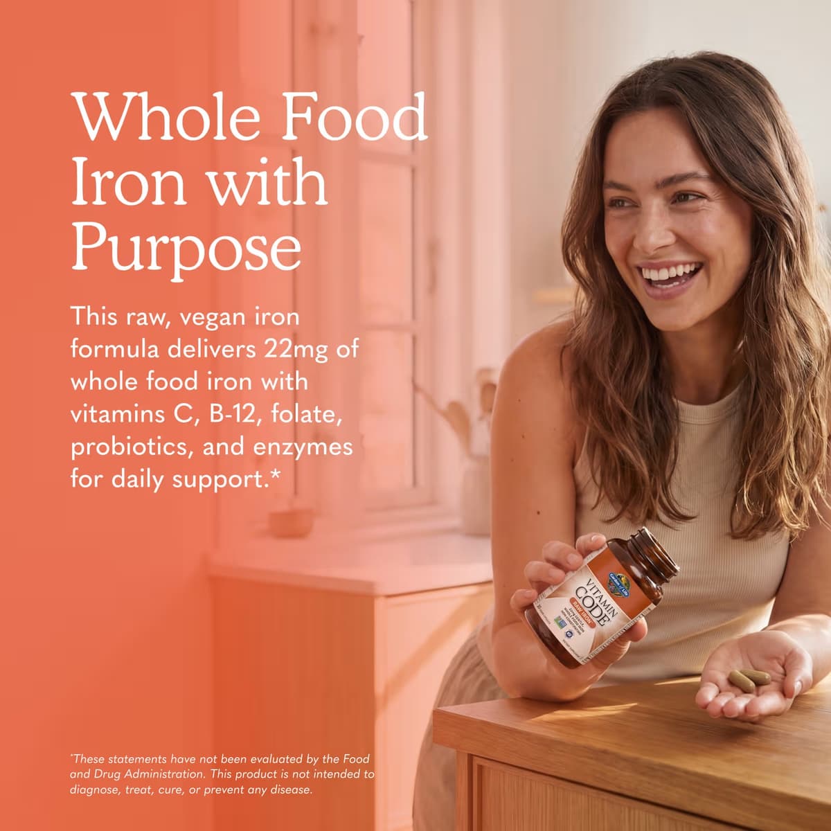 Garden Of Life - Vitamin Code Raw Iron - 30 Kapsler