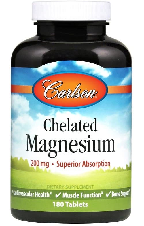 Carlson Labs - Chelated Magnesium - 180 Tabs – Carlson Labs förpackning