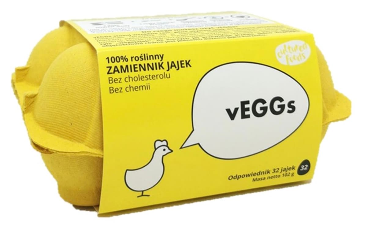 vEGGs - Plant-Based Egg Substitute - 102g – vEGGs förpackning