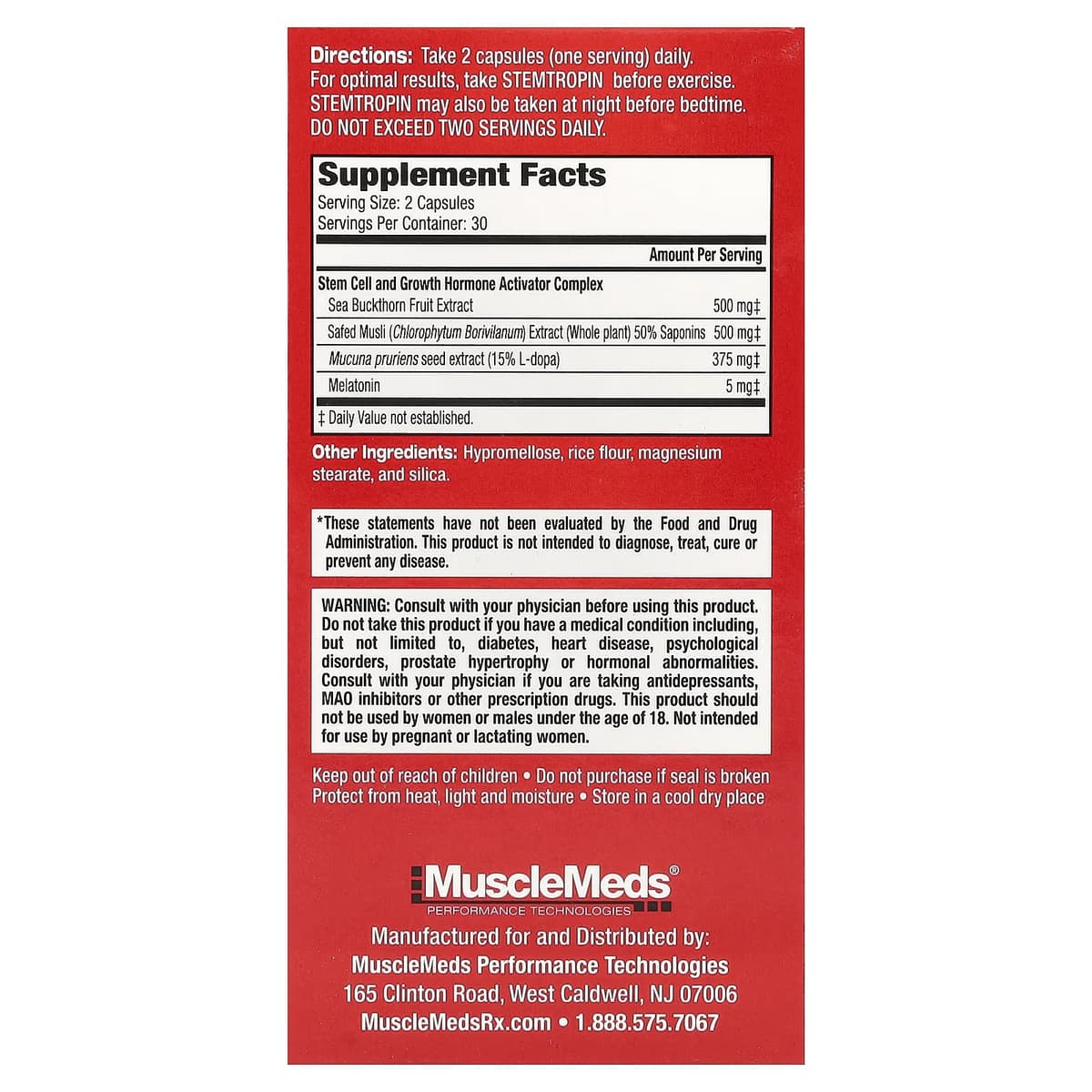 MuscleMeds - Stemtropin - 60 Caps