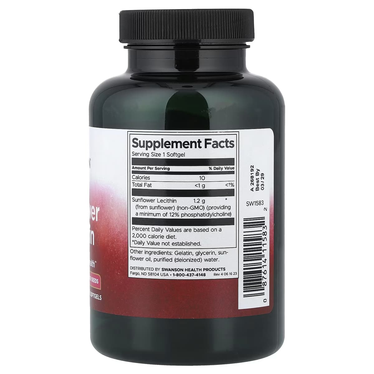 Swanson - Sunflower Lecithin - 90 Sgels
