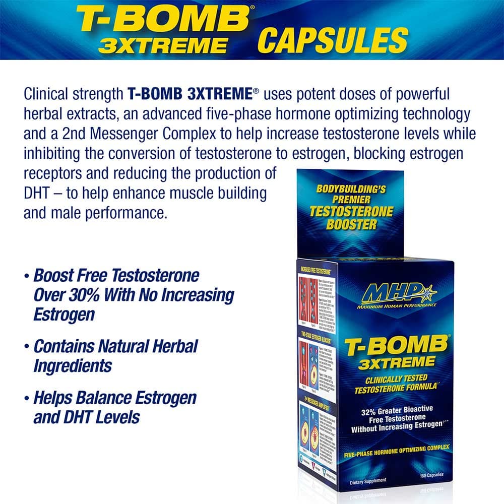 MHP - T-Bomb 3Xtreme - 168 Kapsler