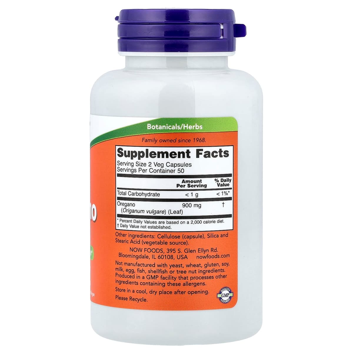 NOW Foods - Oregano - 100 Veg Capsules