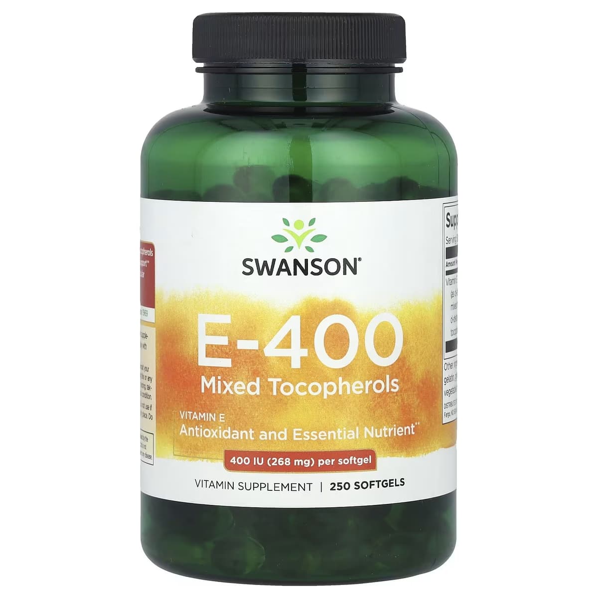 Swanson Vitamin E mix tokoferoler 400IU 250 bløde kapsler