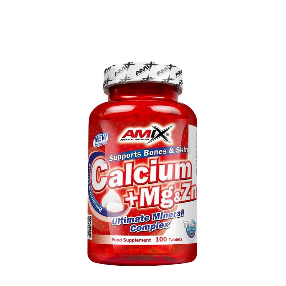 Amix - Calcium + Magnesium + Zinc Ultimate Mineral Complex - 100 Tabs – Amix förpackning