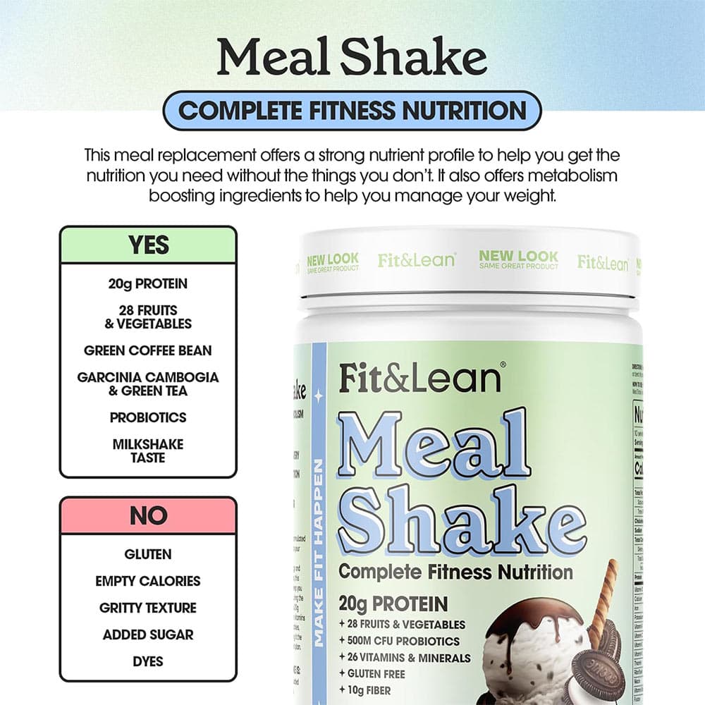 Fit & Lean - Fit&Lean Meal Shake, Cookies & Cream - 453g