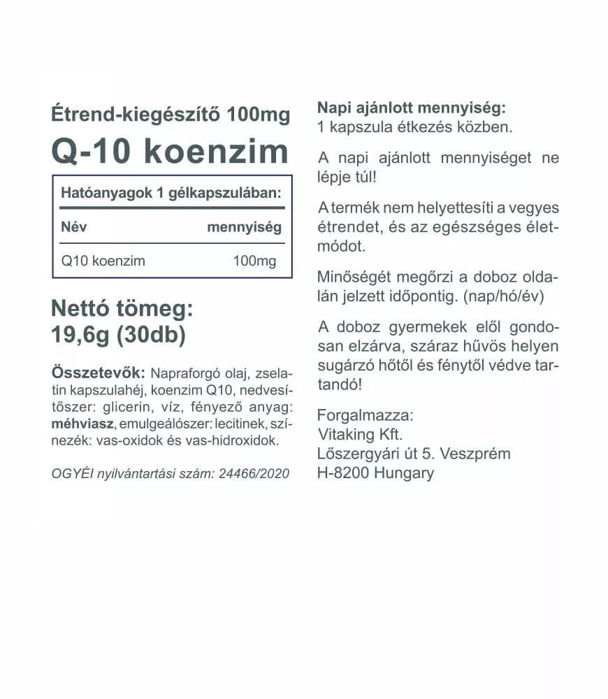 Vitaking - Koentsyymi CoQ10, 30 Kapselia