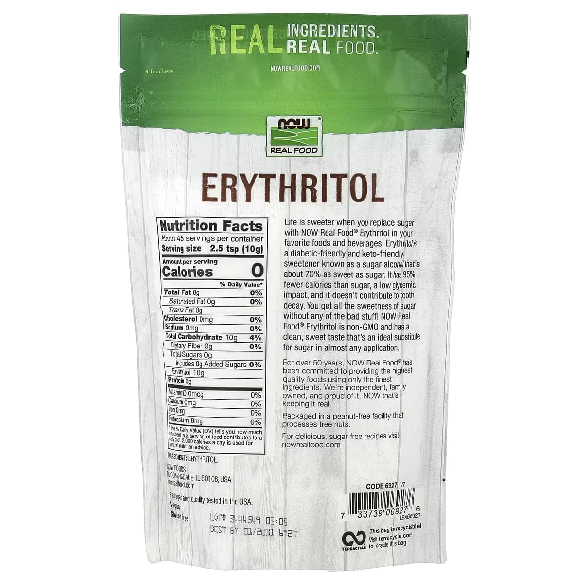 NOW Foods - Erythritol - 1 LB