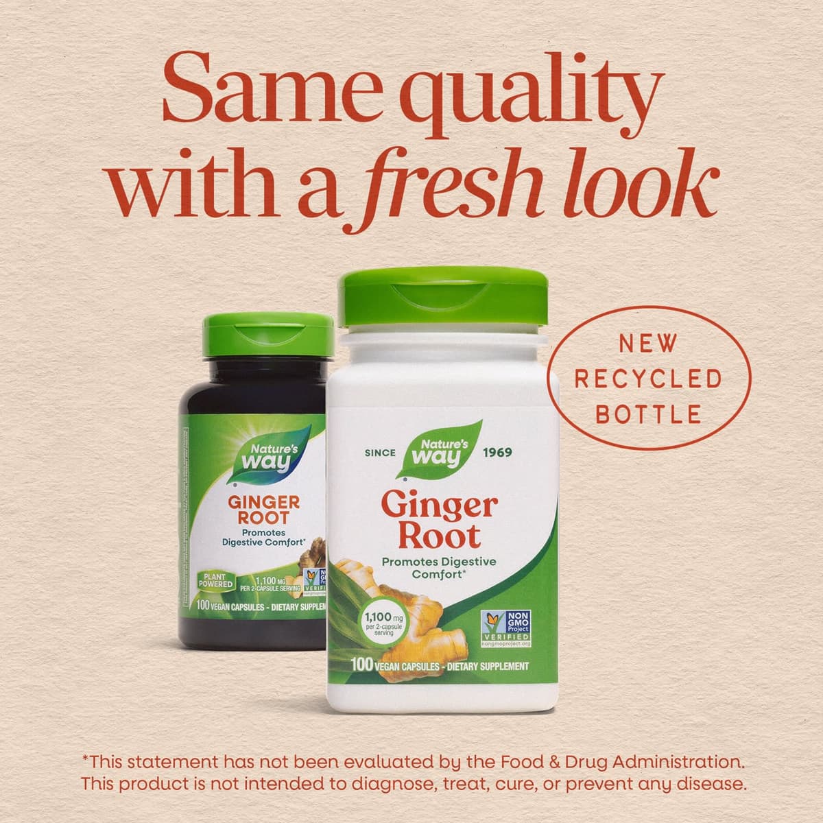 Nature'S Way - Ginger Root - 100 Vcaps