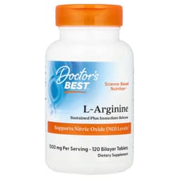 Doctor's Best - L-Arginine - Sustained + Immediate Release, 500mg - 120 Tabs