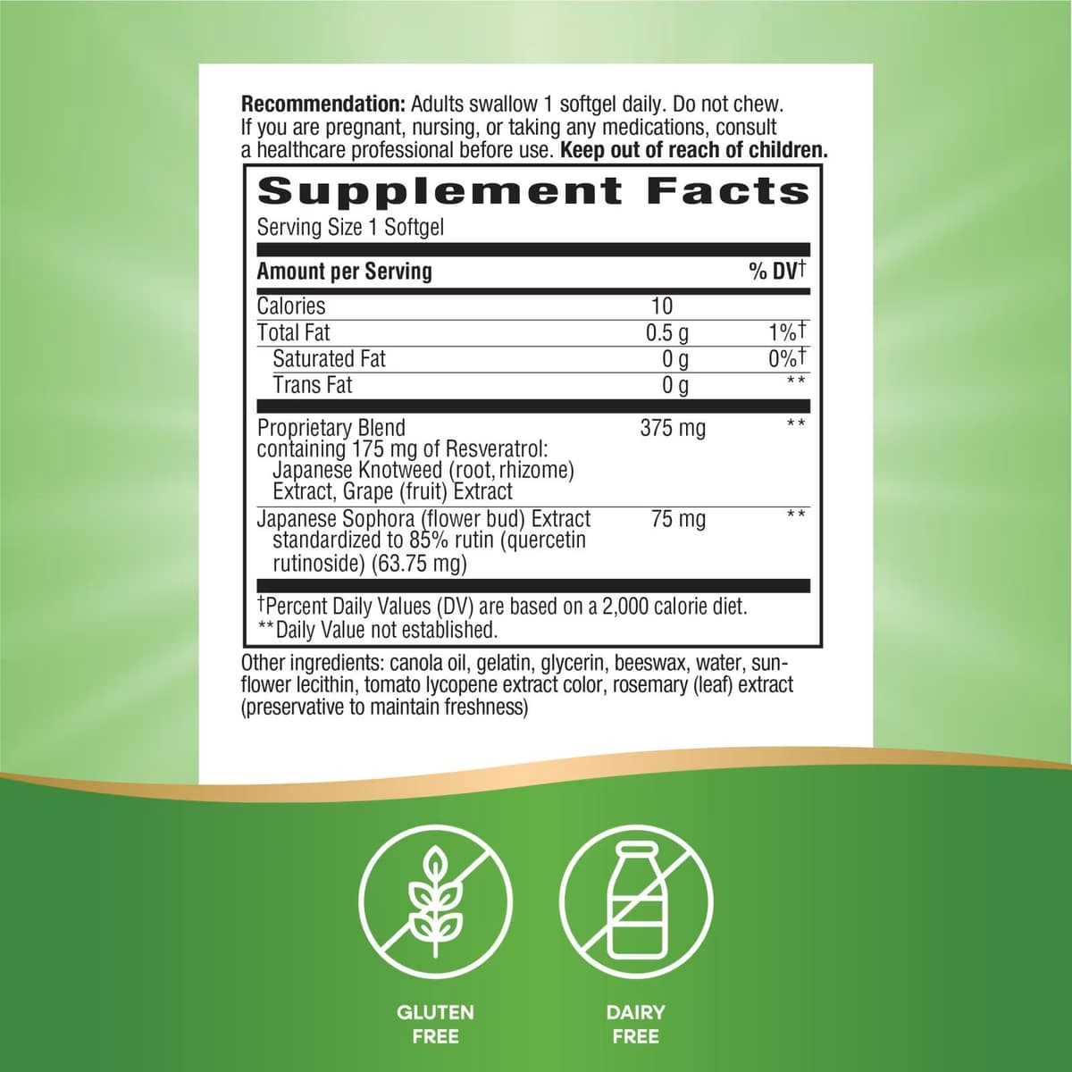 Nature's Way - Resveratrol Forte - 60 Sgels