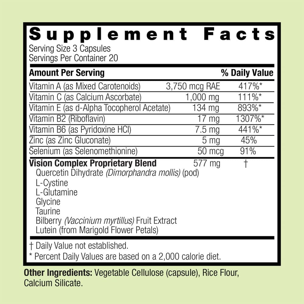 Nature'S Answer Bilberry Vision Complex - 60 Vcaps