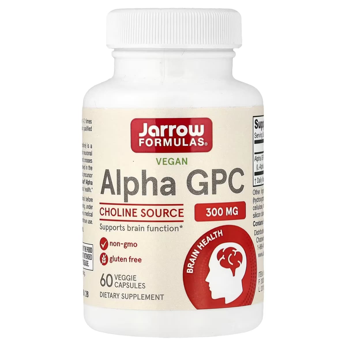 Jarrow Formulas - Alpha GPC - 60 kasviskapselia