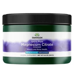 Swanson - Magnesium Citrate, Powder 630mg - 244g